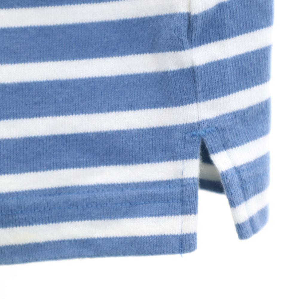 Nigel Cabourn made in Japan Border Pattern Long sleeve Cut 50 blue Men's Used