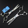 6.0" 440C Wanderer Hairdressing Scissors with Bag – Barber Straight Shears for Bangs