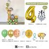 58pcs Wild Jungle Party Theme Gold Number 1-9 Balloon Garland Kit Birthday Baby Shower Gender Reveal Party Supplies Decorations