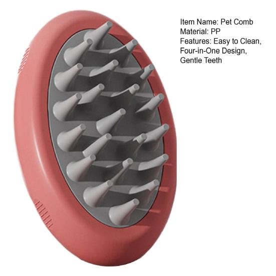 4-In-1 Pet Grooming Brush Dog Shedding Brush with Water Spray Soft Silicone Teeth Pet Massage Comb for Cats Dogs Bathing Grooming Hair Removal