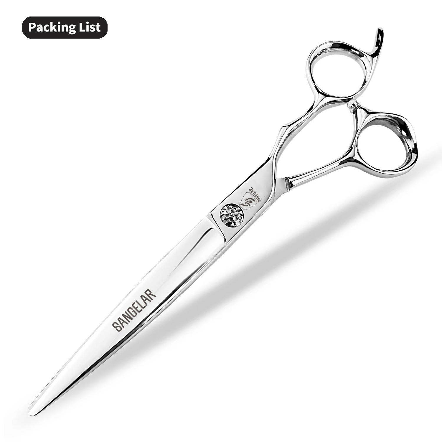 

Набор ножниц для волос Sangelar, 6 дюймов, серебряная ручка, профессиональные парикмахерские инструменты, режущие ножницы, филировочные ножницы, набор парикмахерских инструментов 6 Cutting