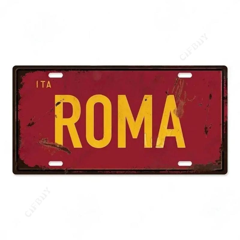 Souvenir Metal License Plate, Custom Auto Sign 15x30cm