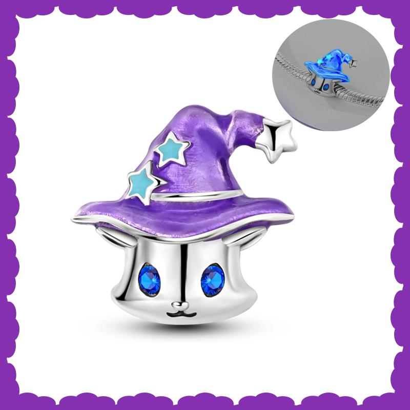 New Copper Fashion Rubik'S Cube Kitten Swing Skull Charm Bead For 3Mm Bracelet Diy Fine Jewelry Making Gift