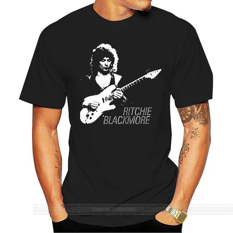 Ritchie Blackmore Black TShirt SizeS To 5XL Male Brand Teeshirt Men Summer Cotton T Shirt