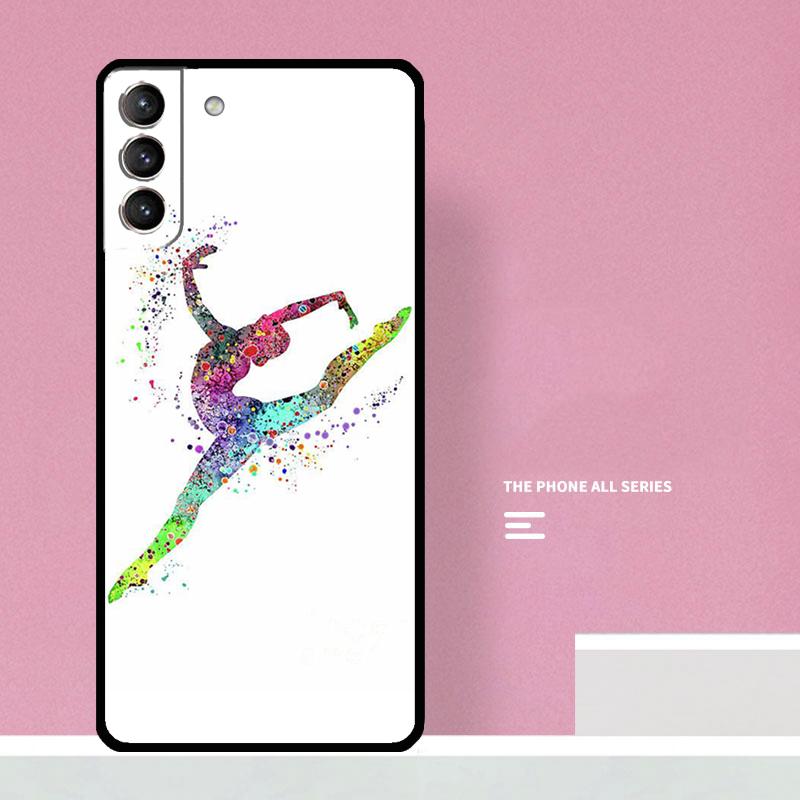 Gymnastics Watercolor Printing Phone Case For Samsung Galaxy S25 S26 Ultra S20 S21 S22 S23 S24 S10 Plus S25 FE Cover Coque