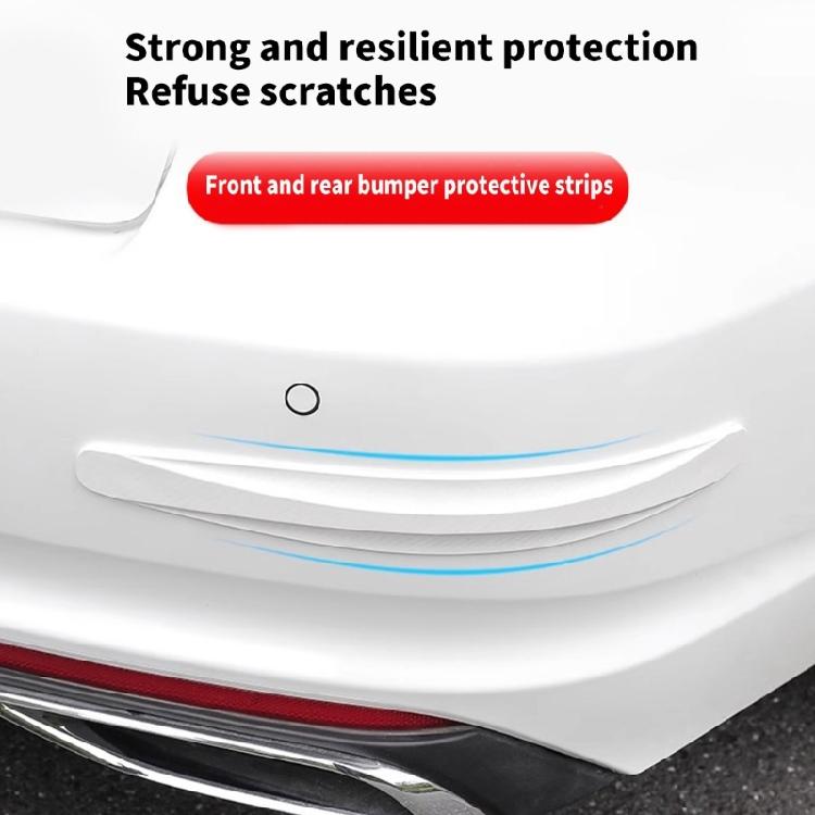 4pcs Flexible Bumper Guard Strips with Strong Adhesive Front & Rear Bumper Guard Upgrades for Car Front & Rear Safety
