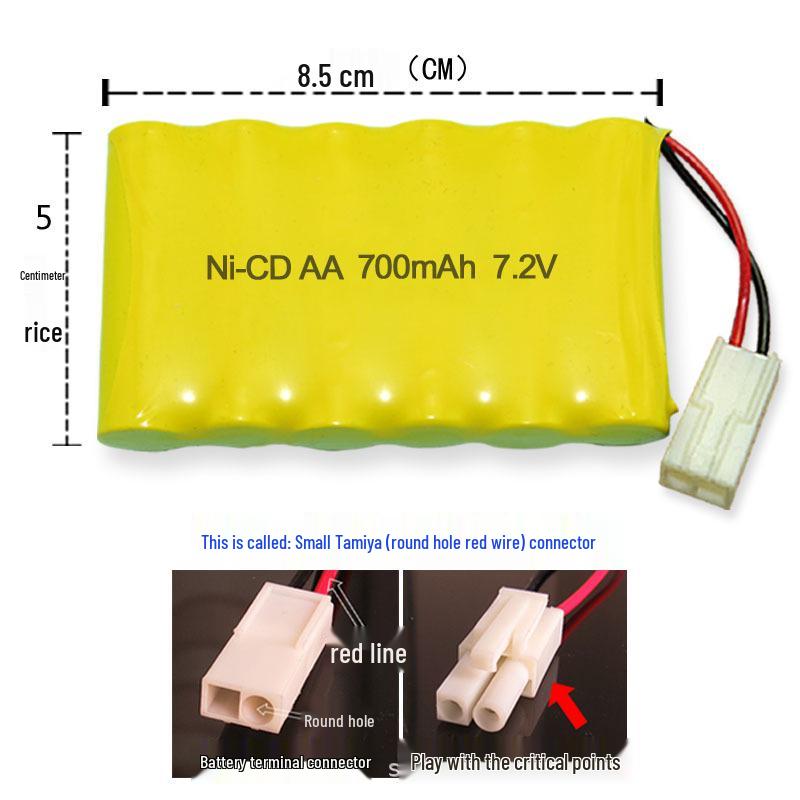 Rechargeable Battery Pack for Remote Control Toy Cars - 3.6V, 4.8V, 6V, 700mAh - Toy Accessories