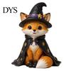 Wooden Cat Figurine Vintage Halloween Figurine, Rustic Witch Zombie Owl Frog Tabletop Small Wood Ornament Ornament, Farmhouse Tiered Tray Decoration