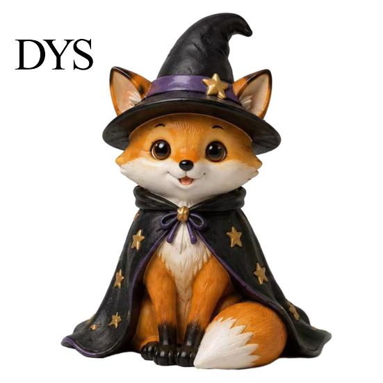 Wooden Cat Figurine Vintage Halloween Figurine, Rustic Witch Zombie Owl Frog Tabletop Small Wood Ornament Ornament, Farmhouse Tiered Tray Decoration