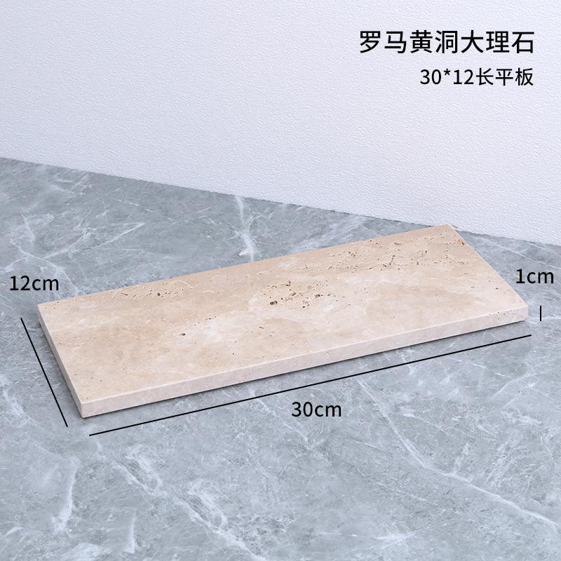 

Natural marble yellow travertine tray, bathroom wash set, aromatherapy ornament, hand sanitizer bottle, tissue , antique style