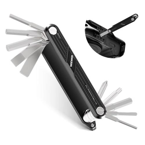 

NEEWER 10-in-1 Folding Screwdriver Tool Set: 4 Screwdrivers, 6 Wrenches, and Pocket Tool Compatible with SmallRig Camera Cage Rigs, Top Handles, Tripo