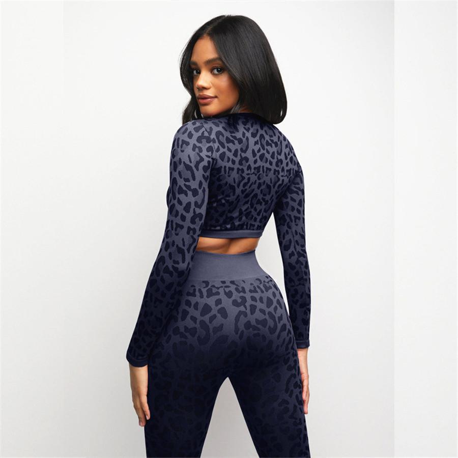 Buy 2022 Leopard High Neck Sport Suits 