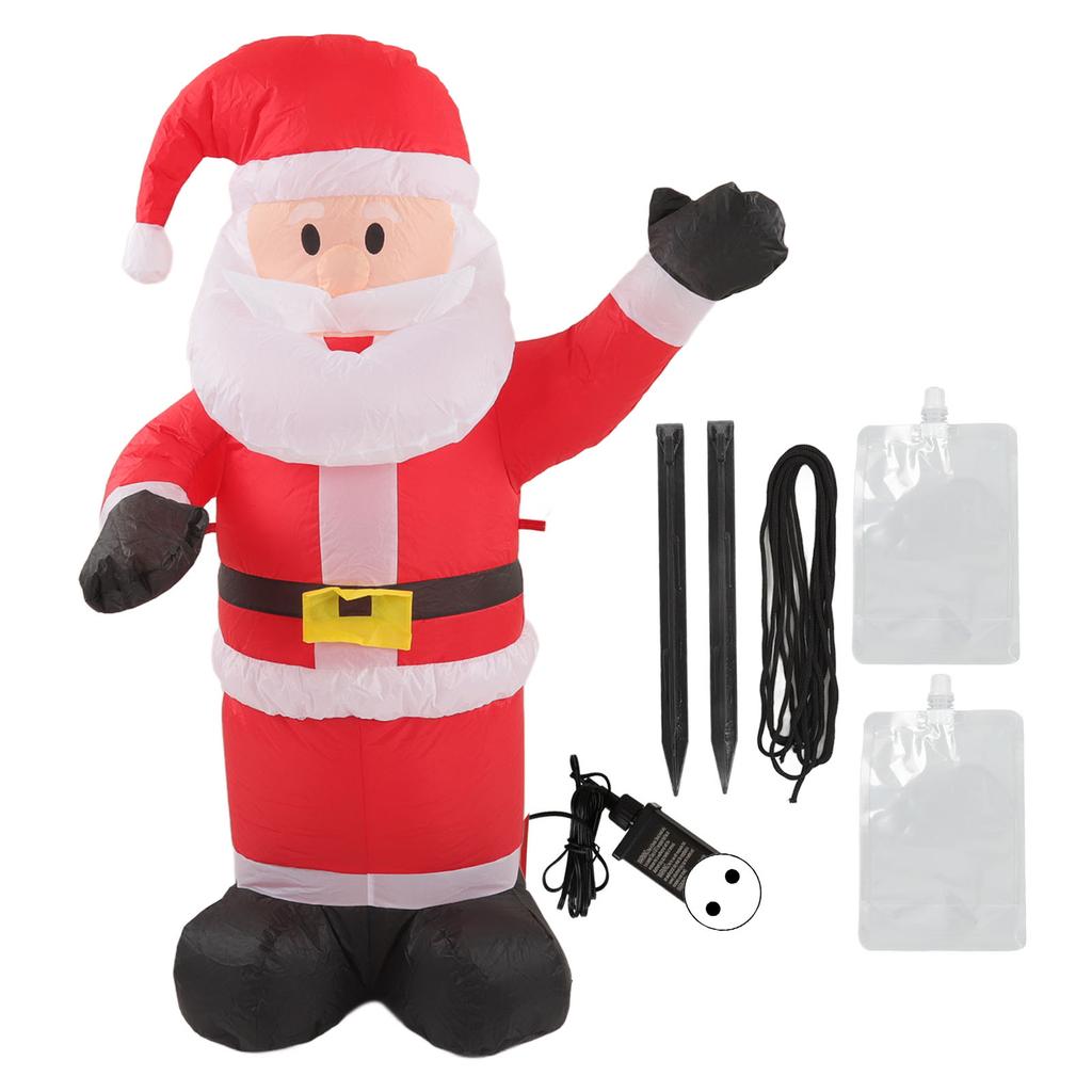 Christmas Inflatable Santa Waterproof Tear Resistance Inflatable Santa Decoration with LED Lights