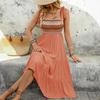 2025 Summer Ethnic A-line Patchwork Lace-up Dress