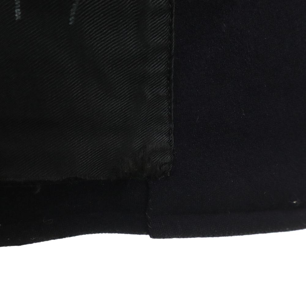 US NAVY Vintage Melton Pea Coat Dark Blue Men's Used