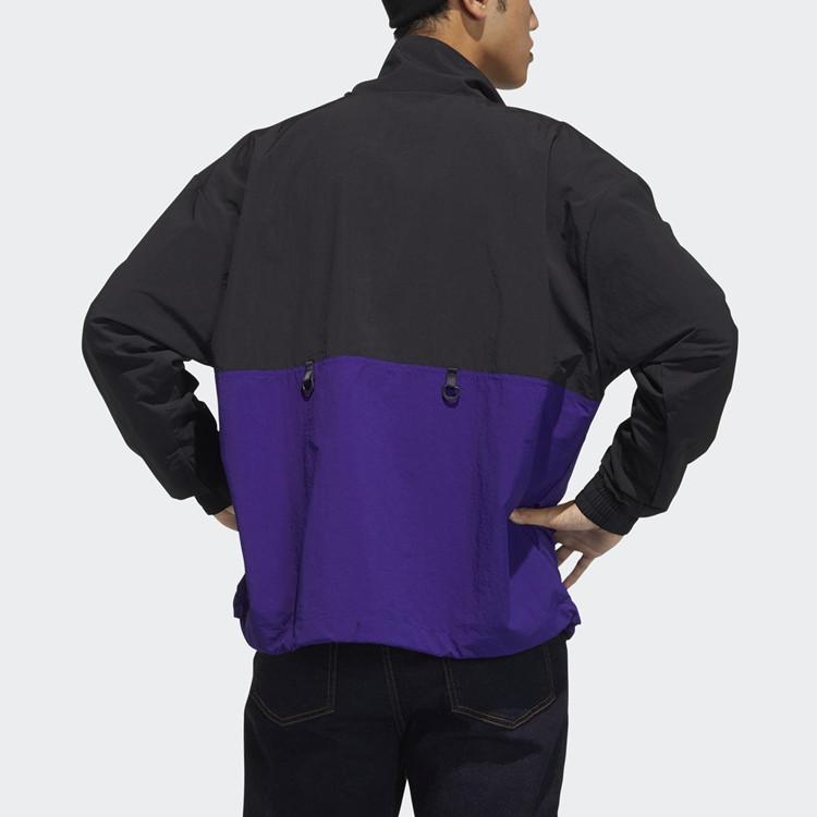 adidas Men's Originals CNY Half-Zip Windbreaker Black Purple GP1866
