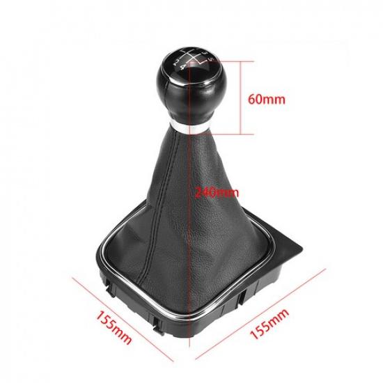 For Volkswagen Golf 2005-2014 Manual 5-Speed Gear Shift Knob Lever Gaitor Boot