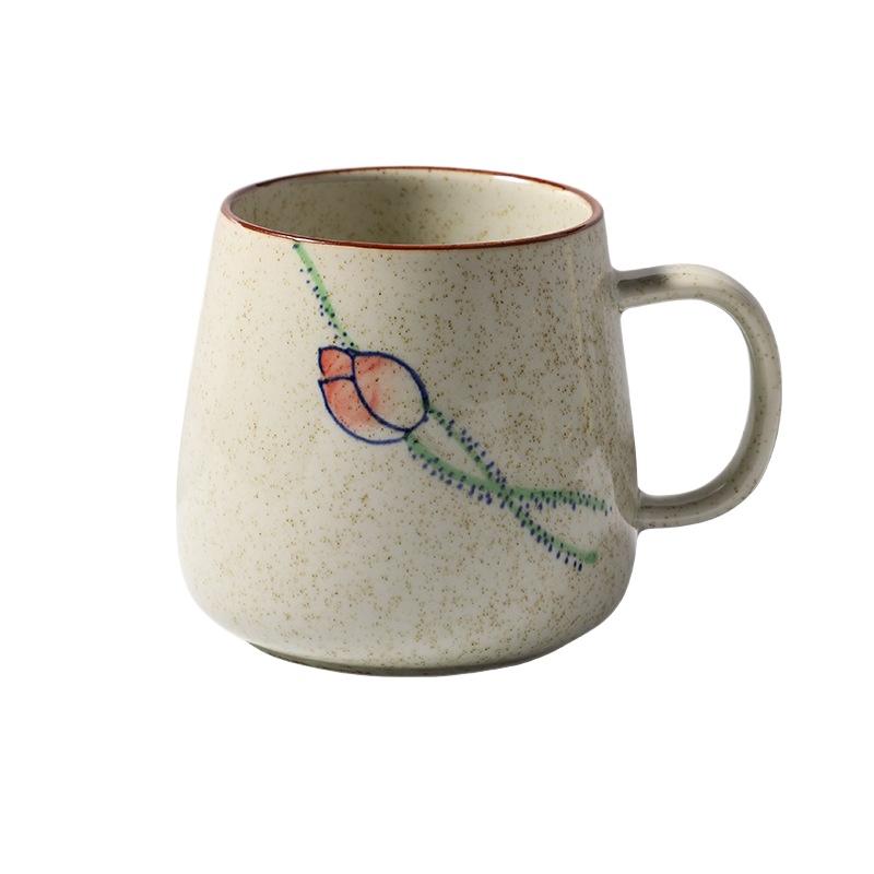 Glazovaný Retro Jednoduchý Severský Keramický Hrnček Kreativní Domácí Personalizovaný Pohár na Vodu Šálek na Kávu