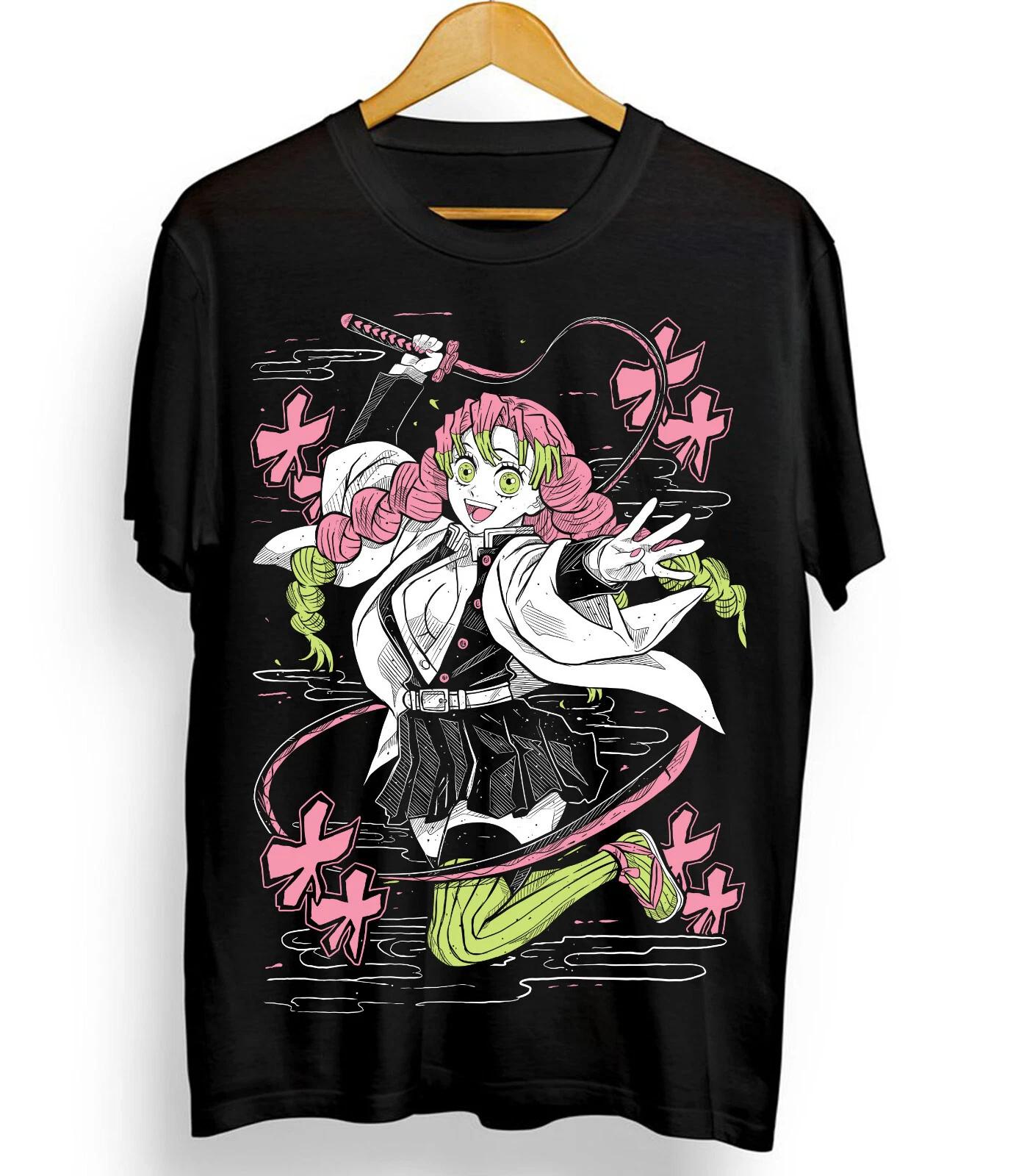 

Mitsuri TShirt Demon Slayer Waifu Kawaii Anime Japanese Unisexga Otaku All Size Summer Unisexs and Womens Breathable Tshirt Top S