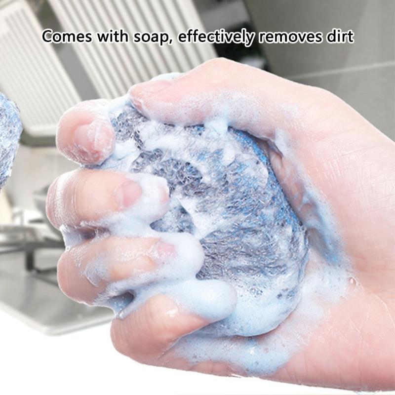 10pcs Metal Cleaning Steel Wool Durable Cleaners for Dirty Pots Pans Stovetops and Outdoor Cooking Area