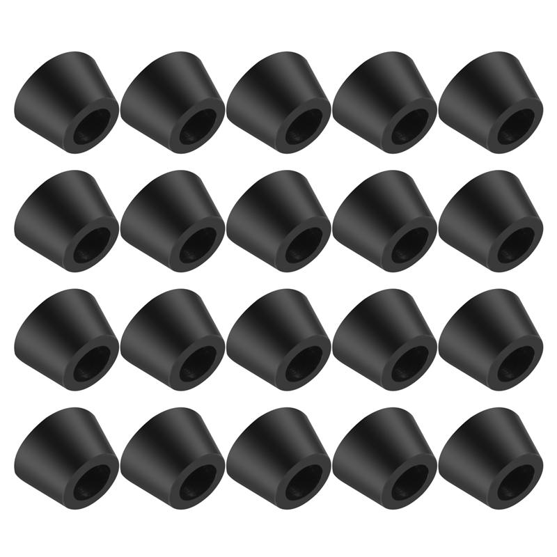 

ABUL- 20PCS Black Chair Couch Table Rubber Furniture Leg End Caps 16Mm Dia