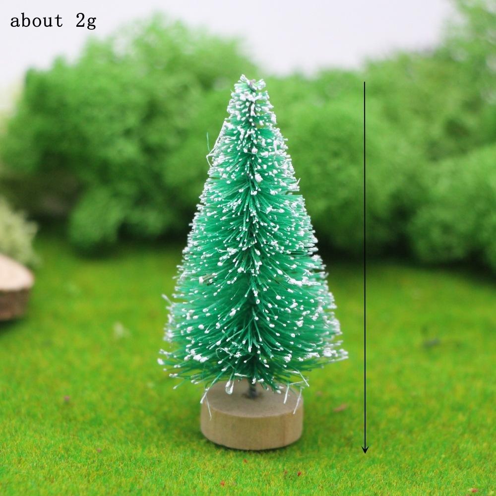 Miniature Sisal Silk Christmas Tree with Snow Tower Scene