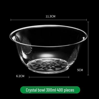 JingJingRS 300ML Disposable Crystal Plastic Bowls