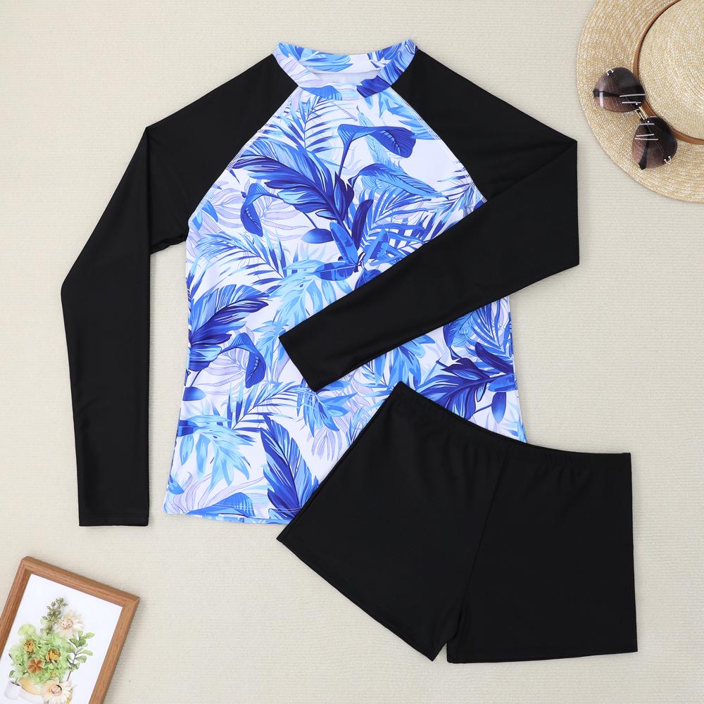 

Женский купальник с длинным рукавом, раздельный, с принтом - Сексуальный дизайн XXL