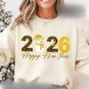 Happy New Year 2026 Cheers Design for T-shirts Digital Download Autumn and Winter Thermal Hoodie Long Sleeve Adult Pullover