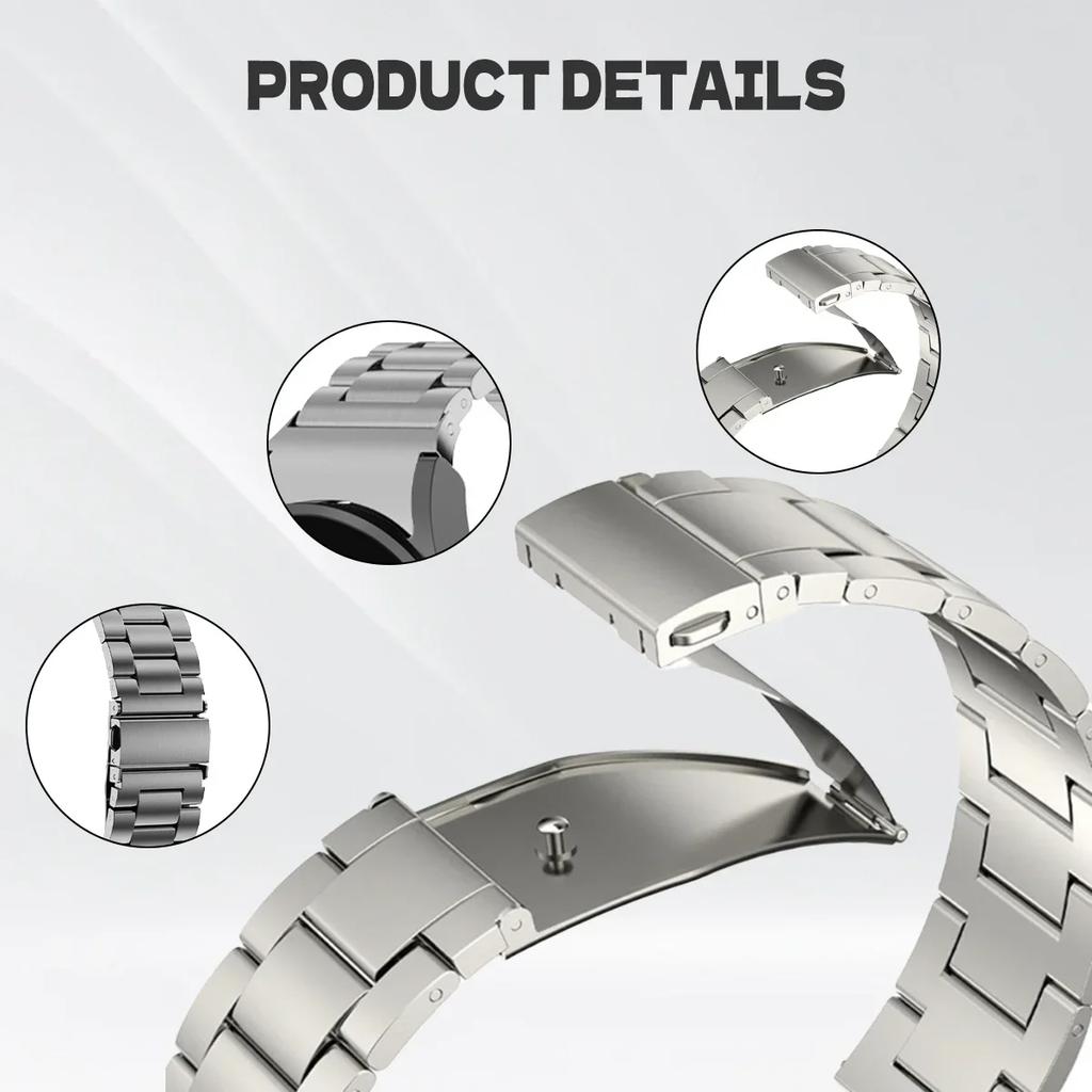 Řemínek z nerezové oceli bez mezer, rychloupínací, pro Samsung Galaxy Watch 6 Classic 43 47 mm, pro Galaxy 6 5 4 44 40 mm 5 Pro 45 mm