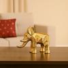 Bahu Bali Elephant Statue, Glossy Aluminium Decorative Figurine - Golden