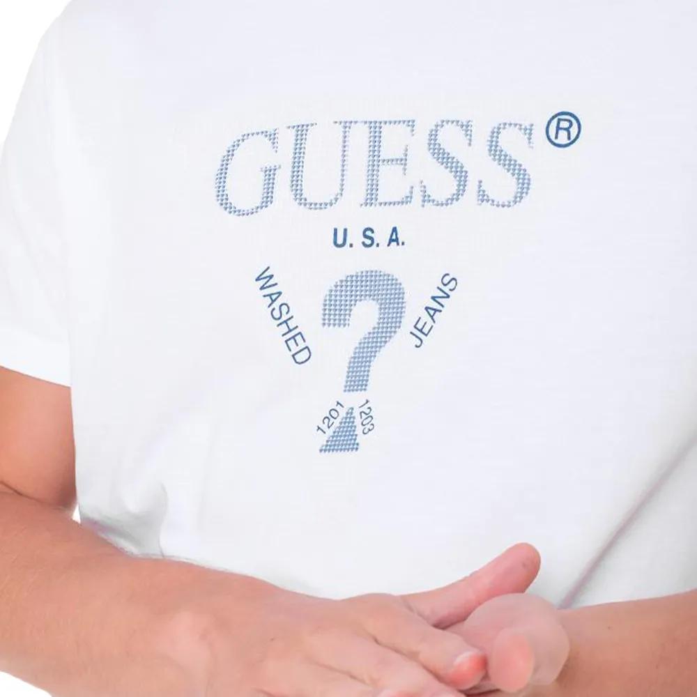 Guess T-Shirt Logo Triangulaire cotton White