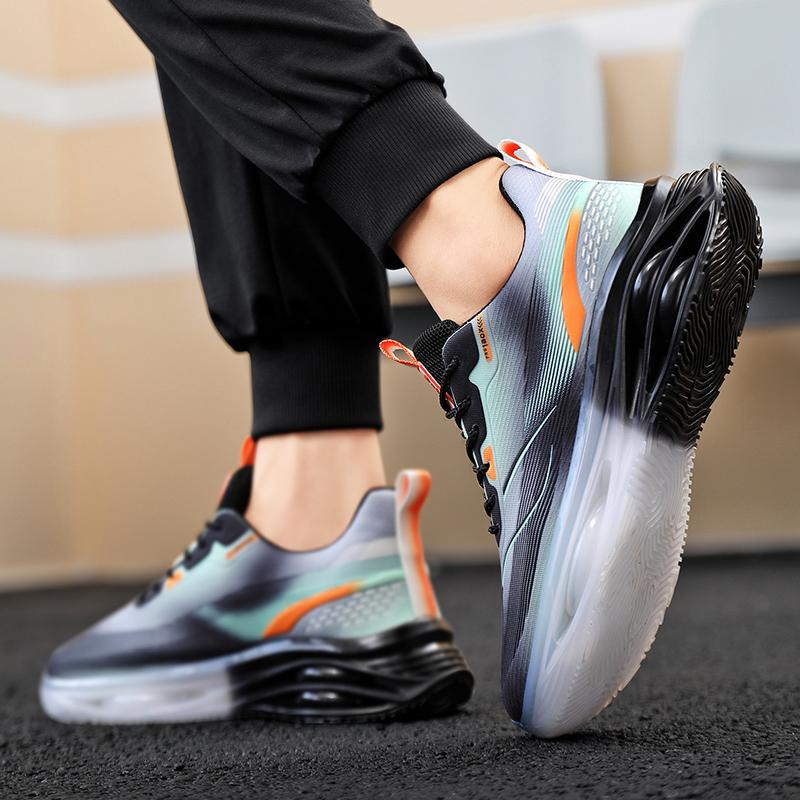 Men’s Red Sports Shoes Running Sneakers Summer Students Large Size Basketabll Shoes Thick Sole Shoes