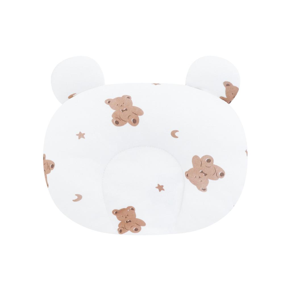 Cute Cartoon Baby Head Shaped Pillow Kawaii Bear Ears Baby Pillow Cute Round Head Shaped Pillow Soothing Sleeping Pillows