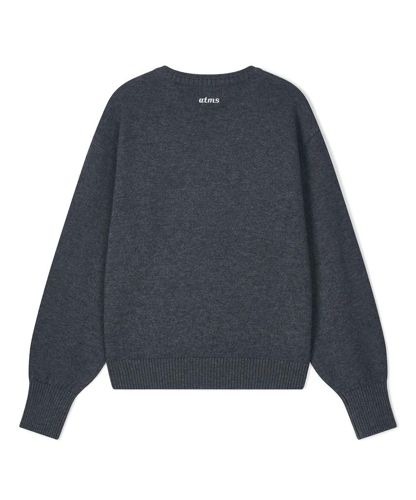 Antomas Voluminous Sleeve Crop Knit Women'S - Gray