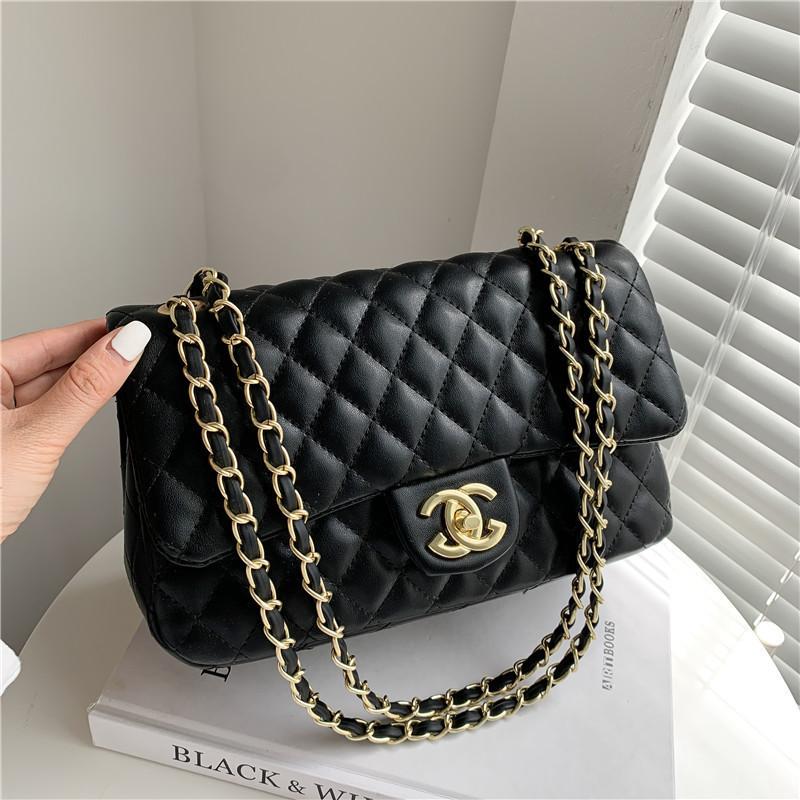 New women's bag fashion shoulder messenger bag versatile diamond chain bag