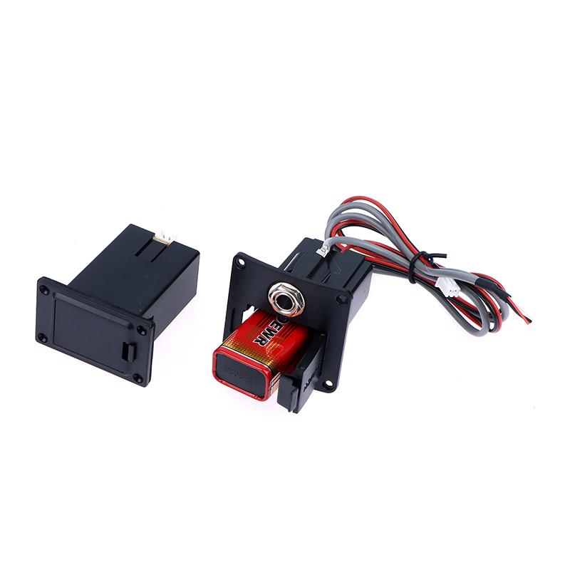 DIY Accessories 9V Battery Case Holder Cover Box Black for Acoustic Guitar Bass Pickup Essential Guitar Parts Set