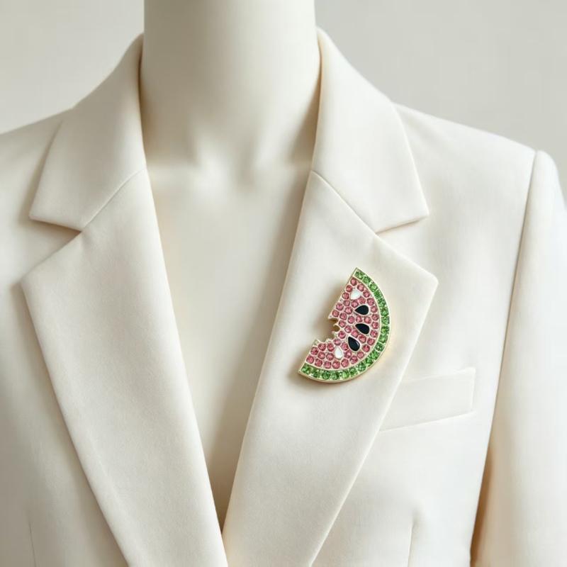 1Pc Cute Unique Watermelon Brooch Kawaii Fruit Pin Fashion Charm Jewelry Accessories Birthday Party Gift Trend