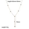 Lightweight Geometric Stainless Steel Necklace For Women With Zirconia Detailing For Daily Wear