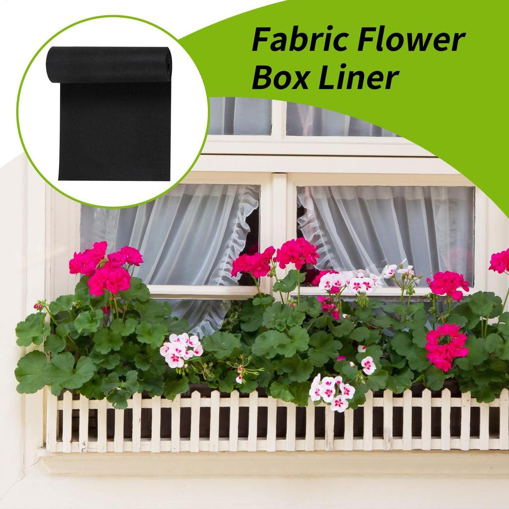 Planter Box Liner Flower Basket Liners Moisture Retention Breathable Planter Sheets Replacement For Balcony Fence Patio Yard