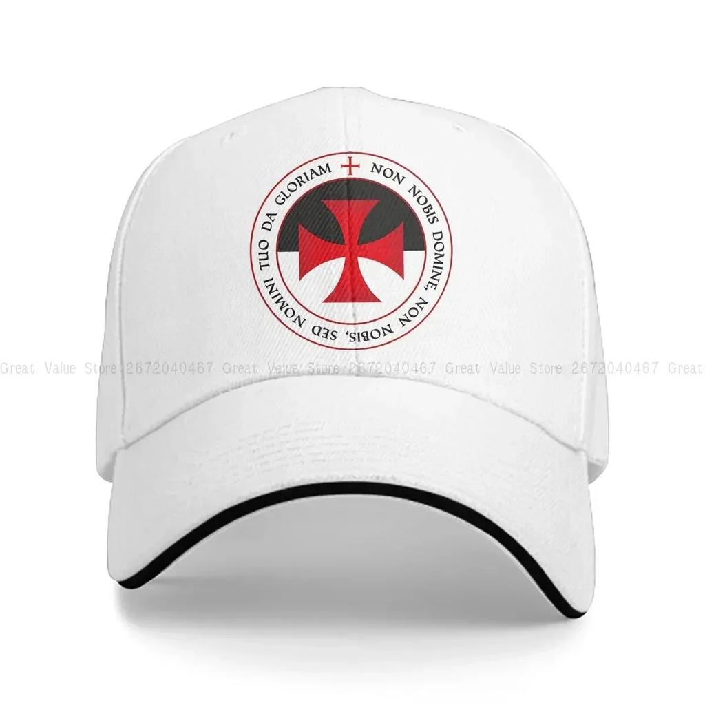 Washed Men's Baseball Cap Cross Christian Crusader Seal Motto Trucker Snapback Caps Dad Hat Knights Templar Golf Hats