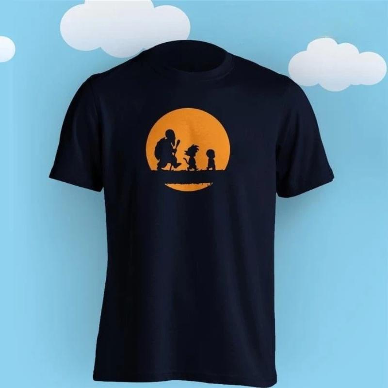 Summer Dragon Ball Cotton Printed T-shirt Men's New Anime Printed Casual Japanese Loose Plus Size Casual Y2k Loose