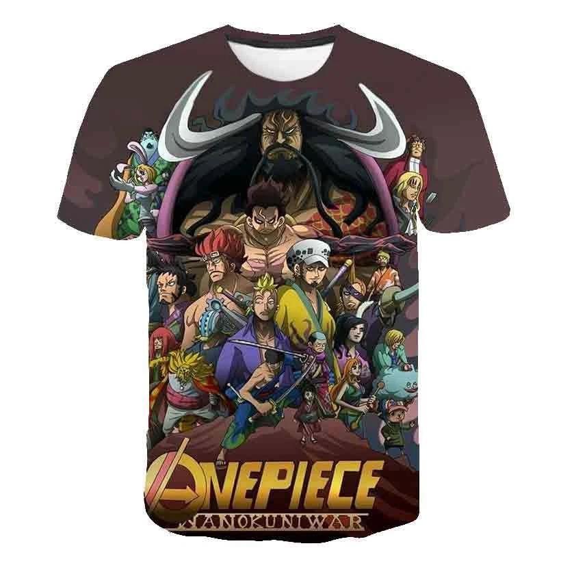 

Аниме Манга One Piece Повседневная Футболка Тройник Спортивная Мужская С коротким рукавом Полиэстер M