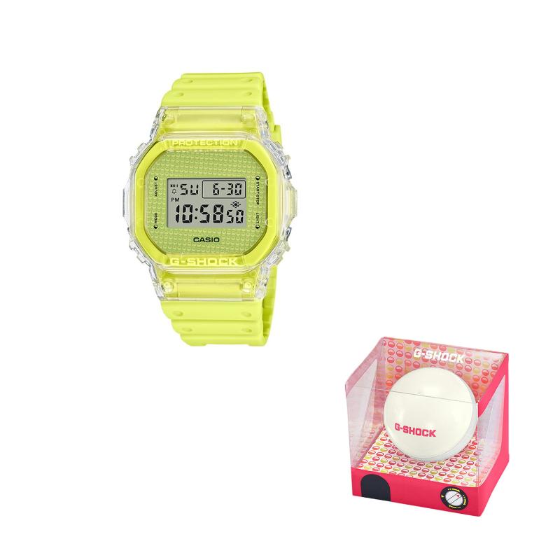 

Casio G-SQUAD series, trendy retro waterproof and shockproof movement, quartz movement, Japanese and Korean watch, same style for men DW-5600GL-9PR жёлтый