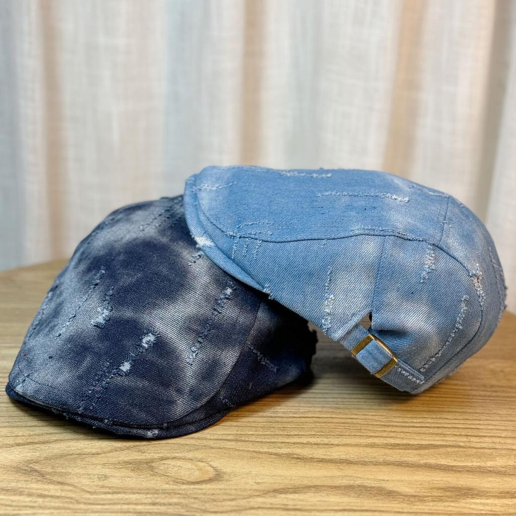 Niche Washed Old Cowboy Hat Beret Retro All Match Face showing Small Literary and Artistic Progressive Hat Spring and Autumn Painter Hat