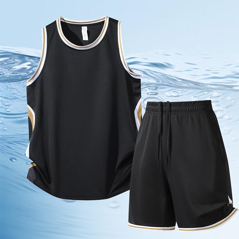 Men s Casual Sports Set Summer Thin Running Speed Dry Two-piece Set 2XL