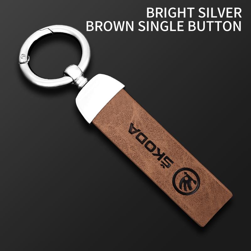 2025 New Zinc Alloy Car Smart Remote Key Fob Case Cover Protector Shell For Skoda Superb A7 Karoq Kodiaq 2020 2021 Keychain Acce
