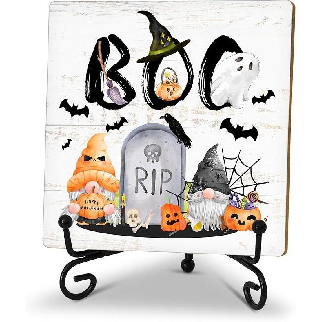 Halloween Sign, Don t Be A Basic Witch Signs, Halloween Home Decorations, Halloween Bathroom Shelf Decor, Halloween Kitchen Accessories, Wood Plaque Boo