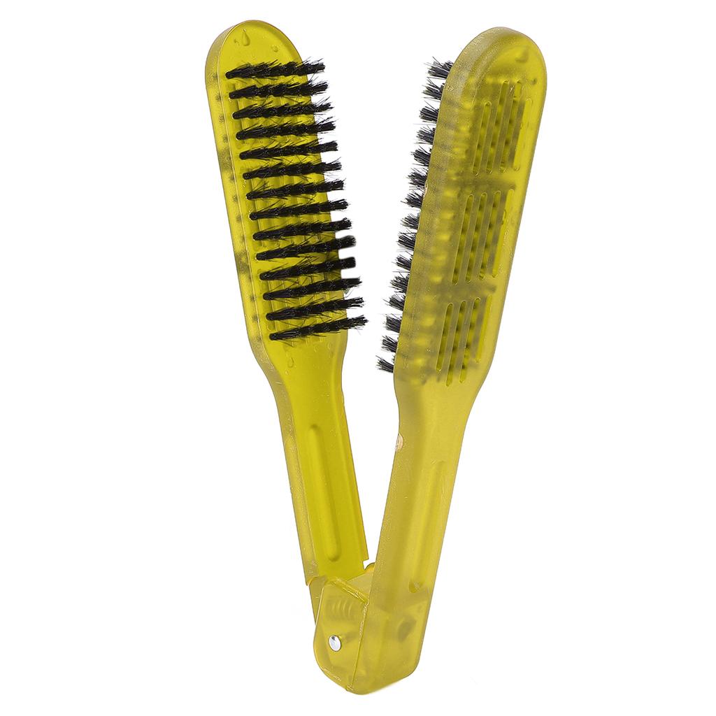 Perie de păr cu peri antistatică rezistentă la căldură cu două fețe pieptene galben