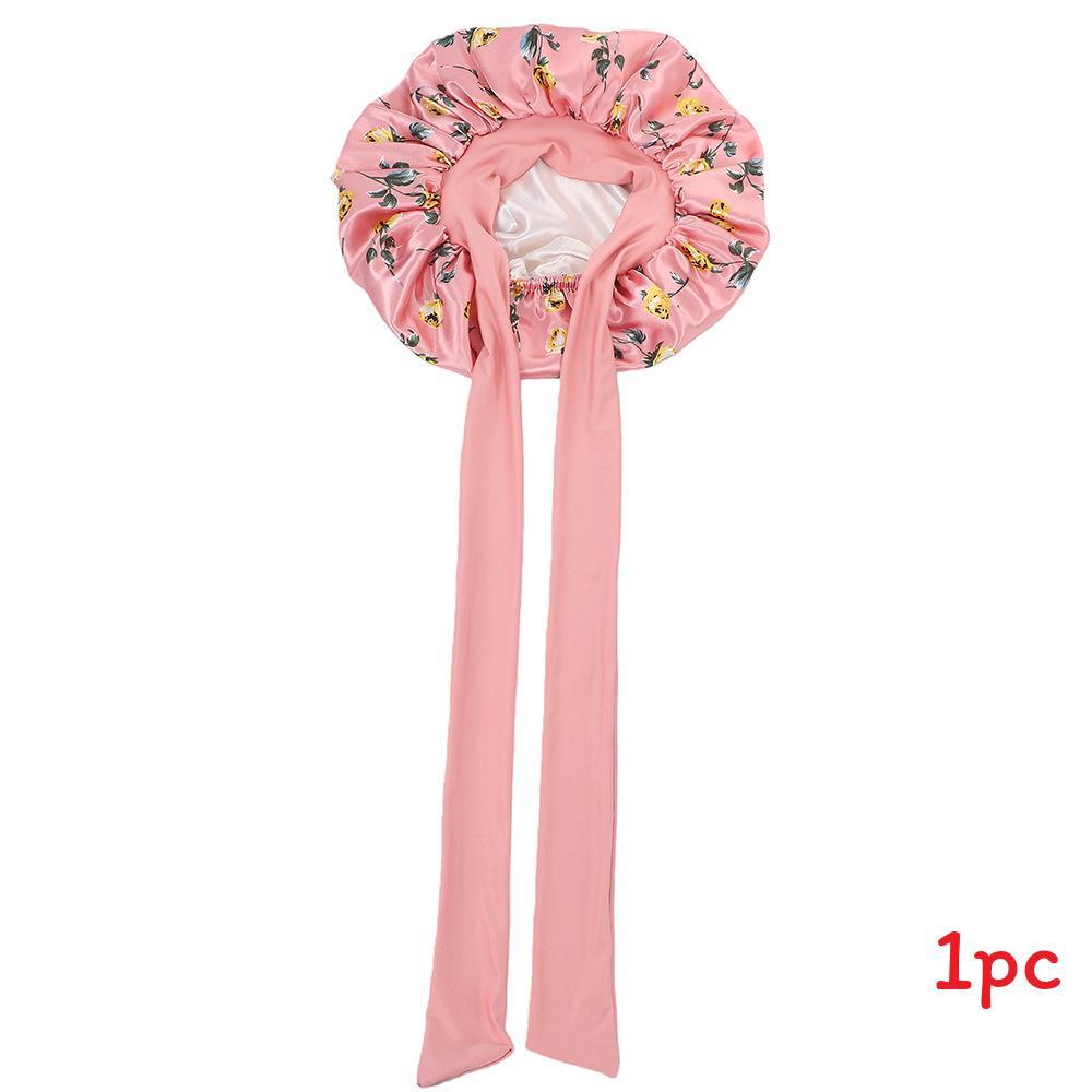 Satin Hair Hat With Digital Floral Design For Comfort And Style